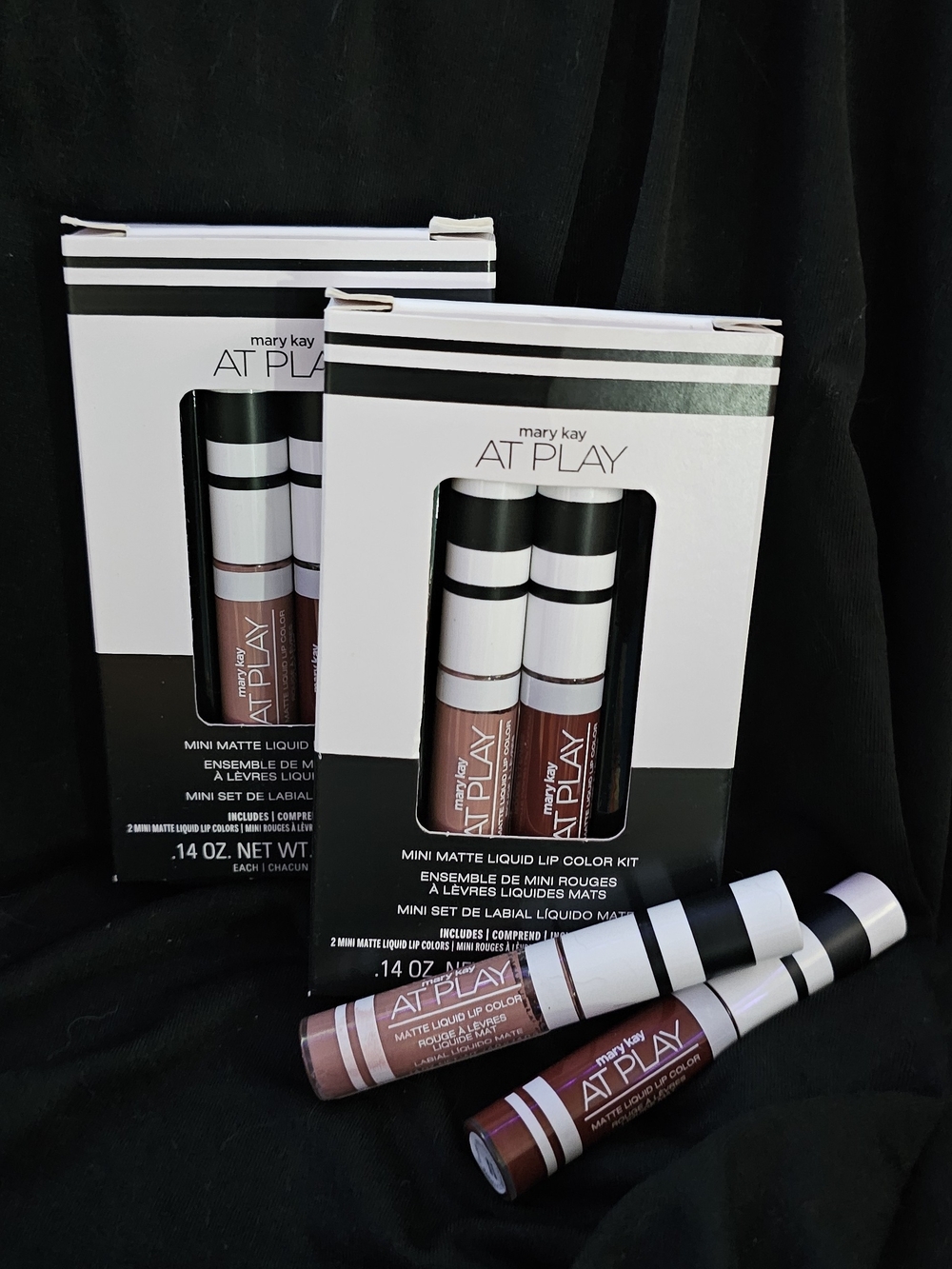 Mary Kay At Play Mini Matte Liquid Lip Color Duo — Taupe & Red